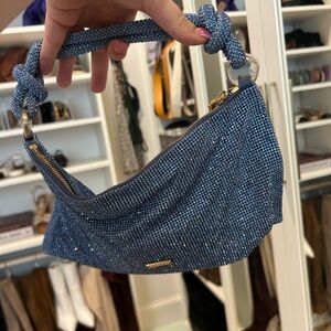 Cult Gaia Sparkling Blue Beaded Shoulder Bag